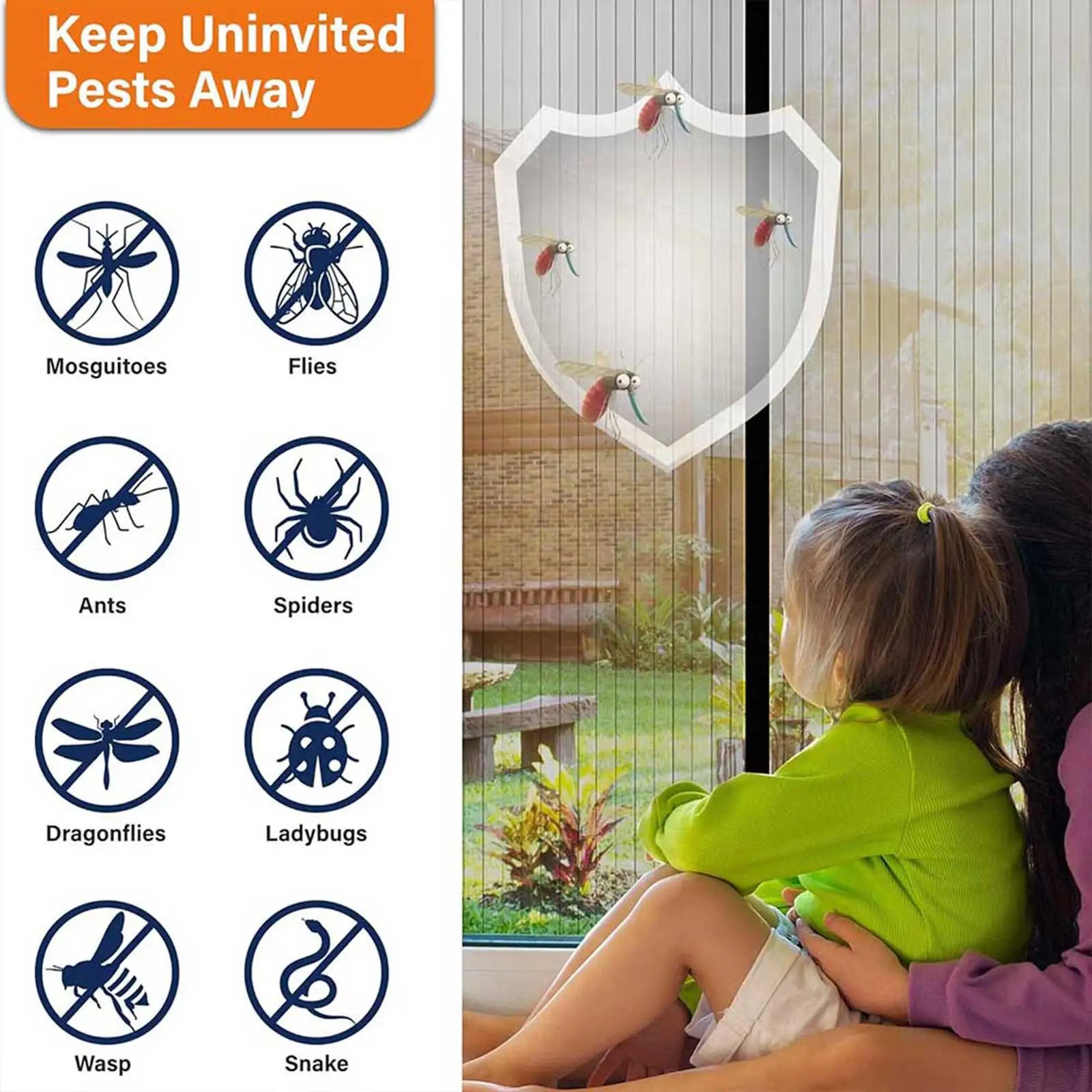 Magnet Mesh Screen Door