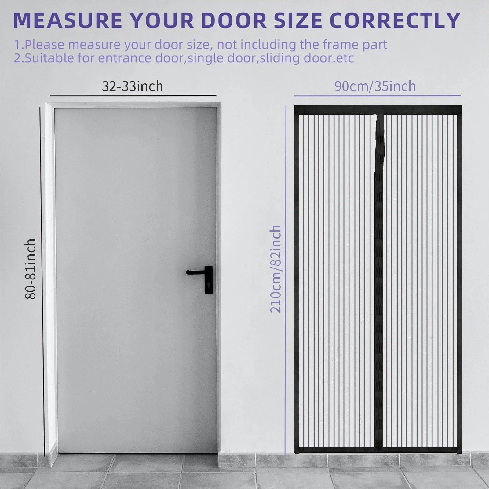 Magnet Mesh Screen Door