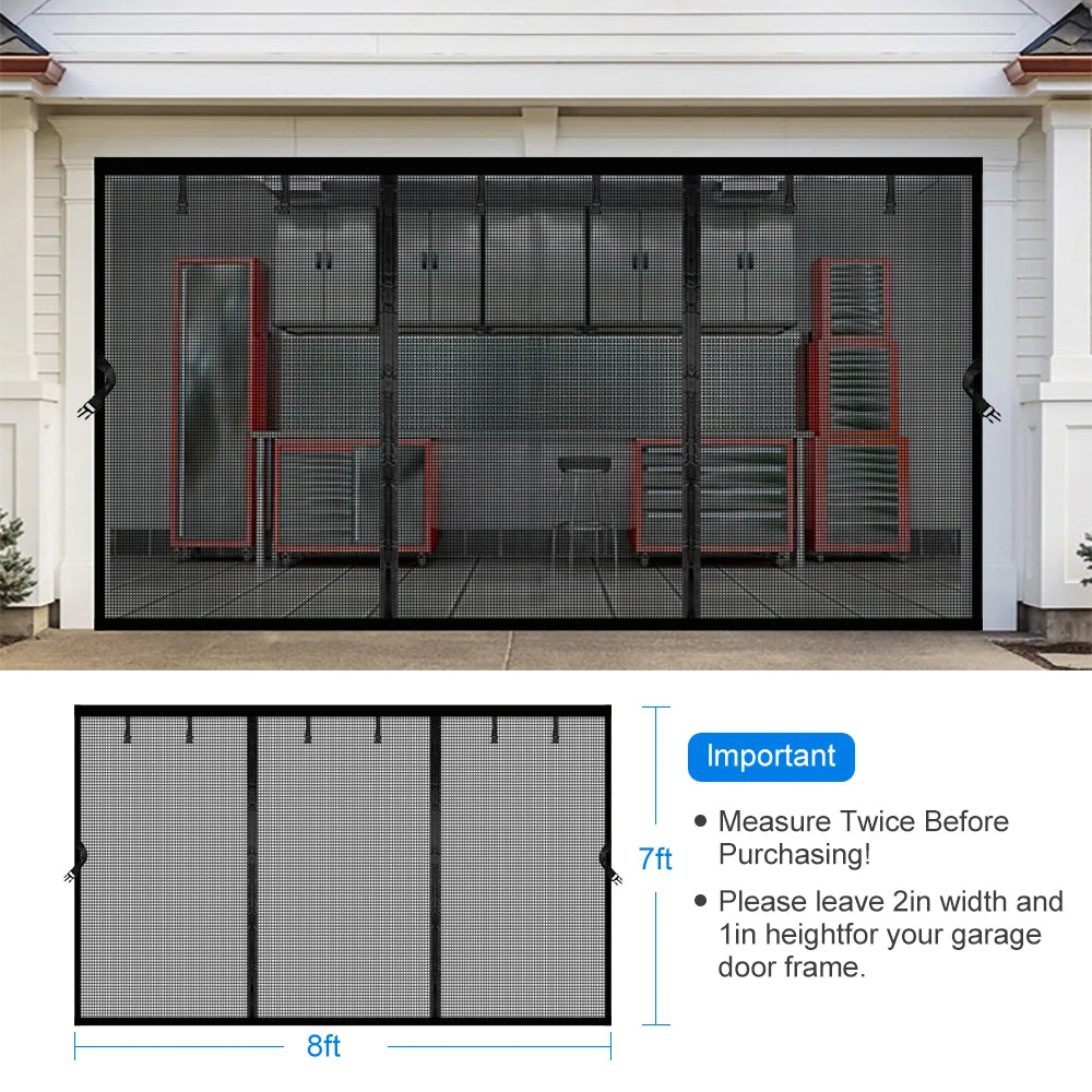 Magnetic Black Garage Door Screen
