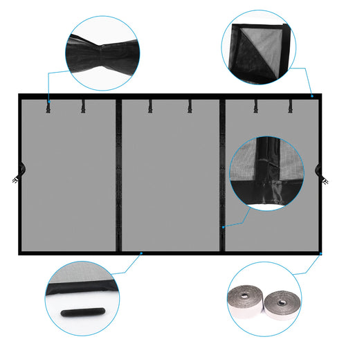 Magnetic Black Garage Door Screen