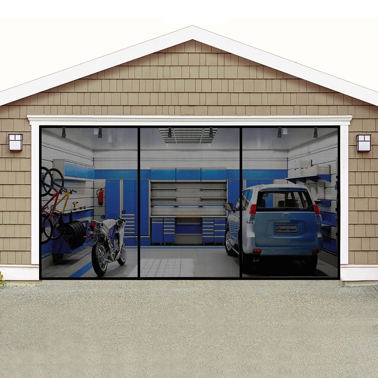 Magnetic Black Garage Door Screen